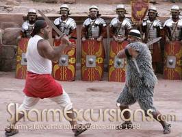 Gladiators at Petra Roman Theatre